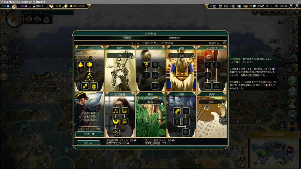 伝統5、名誉1、文化後援0、合理主義5、商業1