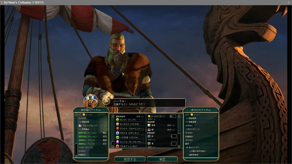 デンマークに対し世界中に宣戦依頼