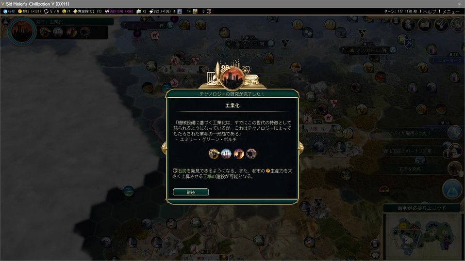 工業化の研究完了