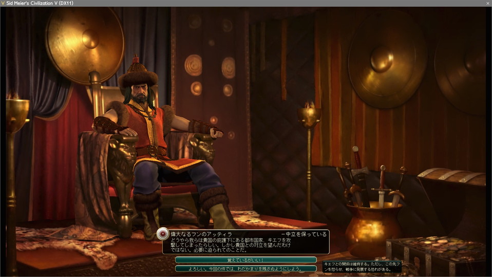 フンが同盟都市国家に貢ぎ物