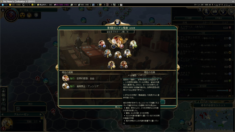 次の世界議会の決議は世界的思想：自由と通商禁止：アッシリア