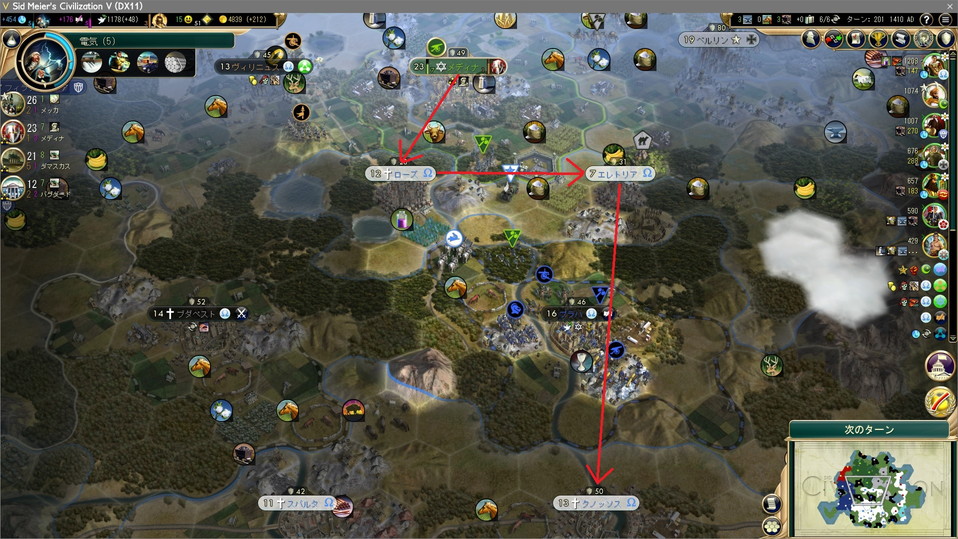 アラビア-ギリシャ間に都市国家ブダペストとプラハ