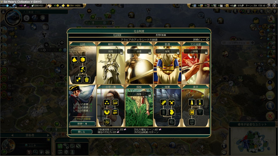 伝統コンプ、合理主義コンプ、商業3、美学3