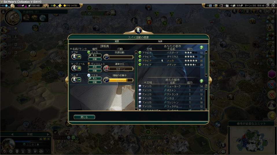 新米・中堅・熟練スパイがひとりずつ